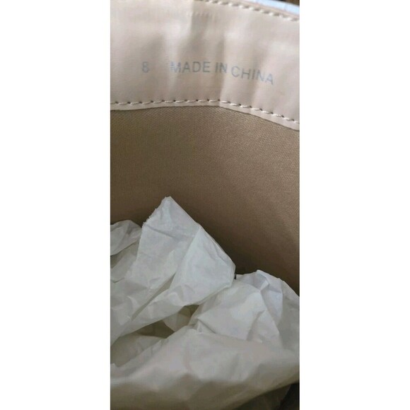 Public Desire Boots Women's 8  Gray Fold Over Croc Embossed Knee High Block Heel - Picture 5 of 9